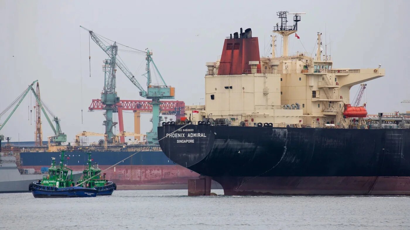 Massive container and cargo ships docked at the piers or positioned in dry docks within the Tuzla Shipyards Zone, Turkey, on 13 March 2026 (Tolga Ildun/ZUMA Press Wire via Reuters)