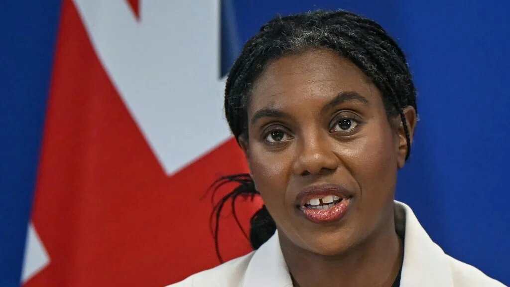 UK Tory leader Kemi Badenoch speaks in London on 19 August 2026 (Justin Tallis/AFP)