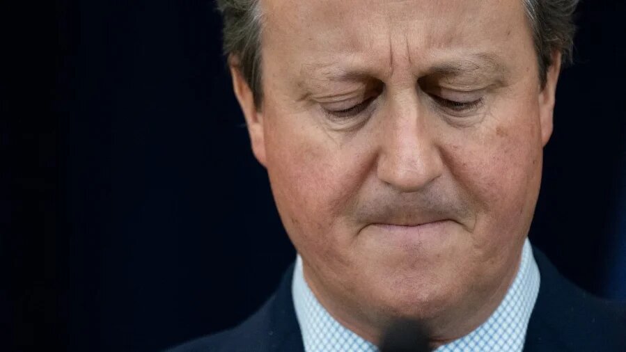 British Foreign Secretary David Cameron speaks in Washington, DC, on 7 December 2023 (Saul Loeb/AFP)