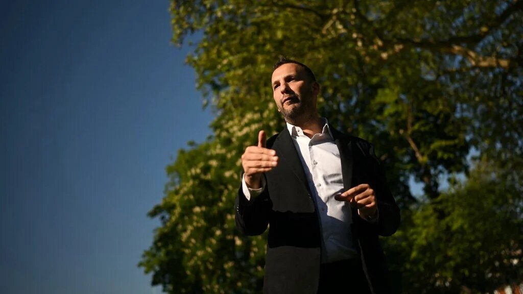 Green Party leader Zack Polanski speaks in London on 25 April 2026 (Justin Tallis/AFP)