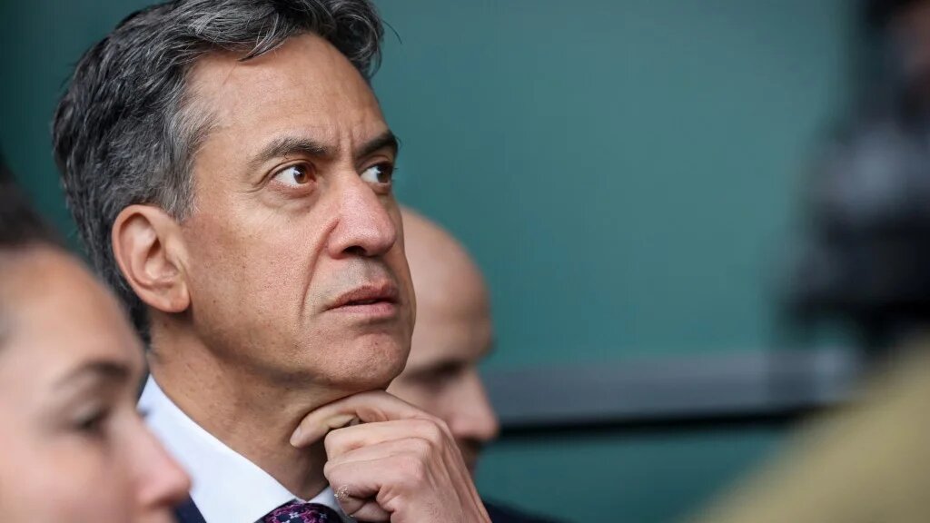 British Foreign Minister Ed Miliband is pictured in Wicklow, Ireland, on 2 September 2026 (Paul Faith/AFP)