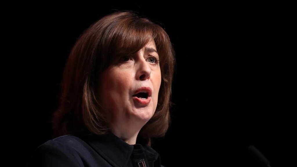 UK Education Secretary Lucy Powell speaks in Liverpool on 27 September 2026 (Darren Staples/AFP)