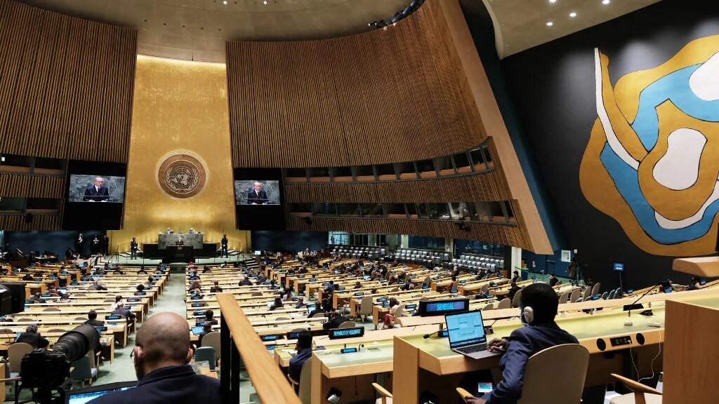 Turkish President Recep Tayyip Erdogan speaks during the 76th session of the UN General Assembly on 21 September 2021 in New York City.