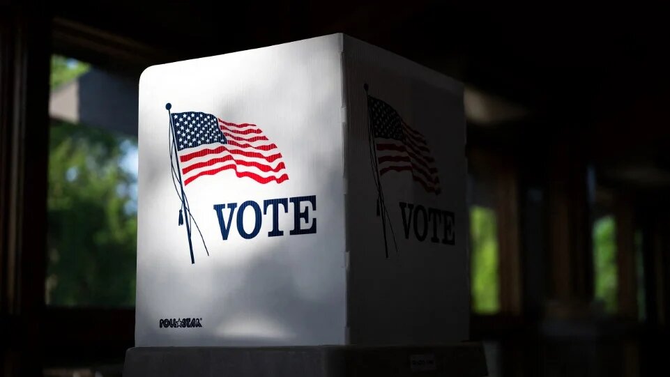 A ballot box in Iowa is pictured on 2 June 2026 (Stephen Maturen/Getty Images/AFP)