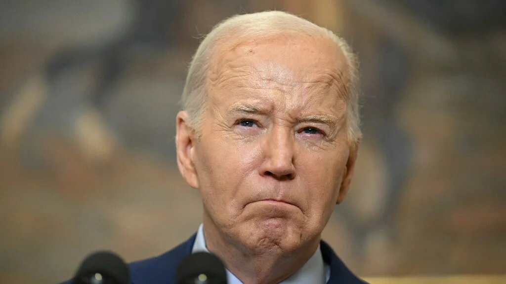 US President Joe Biden speaks in Washington on 2 May 2024 (Drew Angerer/AFP)