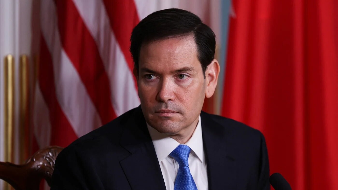 US Secretary of State Marco Rubio attends a signing ceremony with Bahrain's foreign minister at the State Department in Washington on 16 July 2025 (Umit Bektas/Reuters)