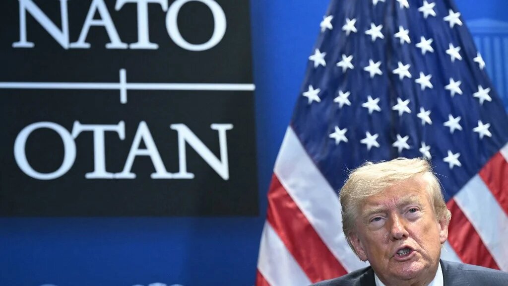US President Donald Trump attends the Nato summit in Ankara on 8 July 2026 (Saul Loeb/AFP)