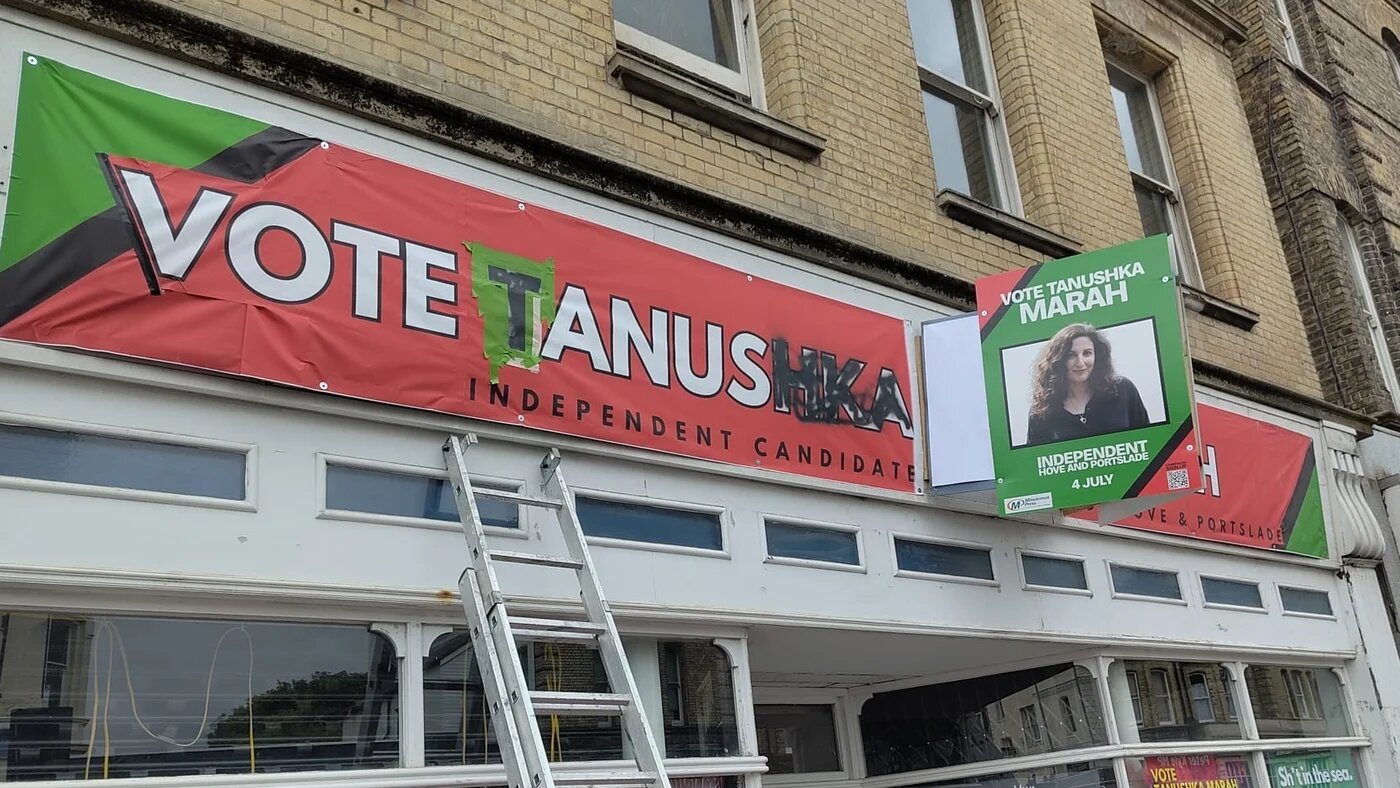 Tanushka Marah's campaign office was vandalised overnight on 3 July (Tanushka Marah)