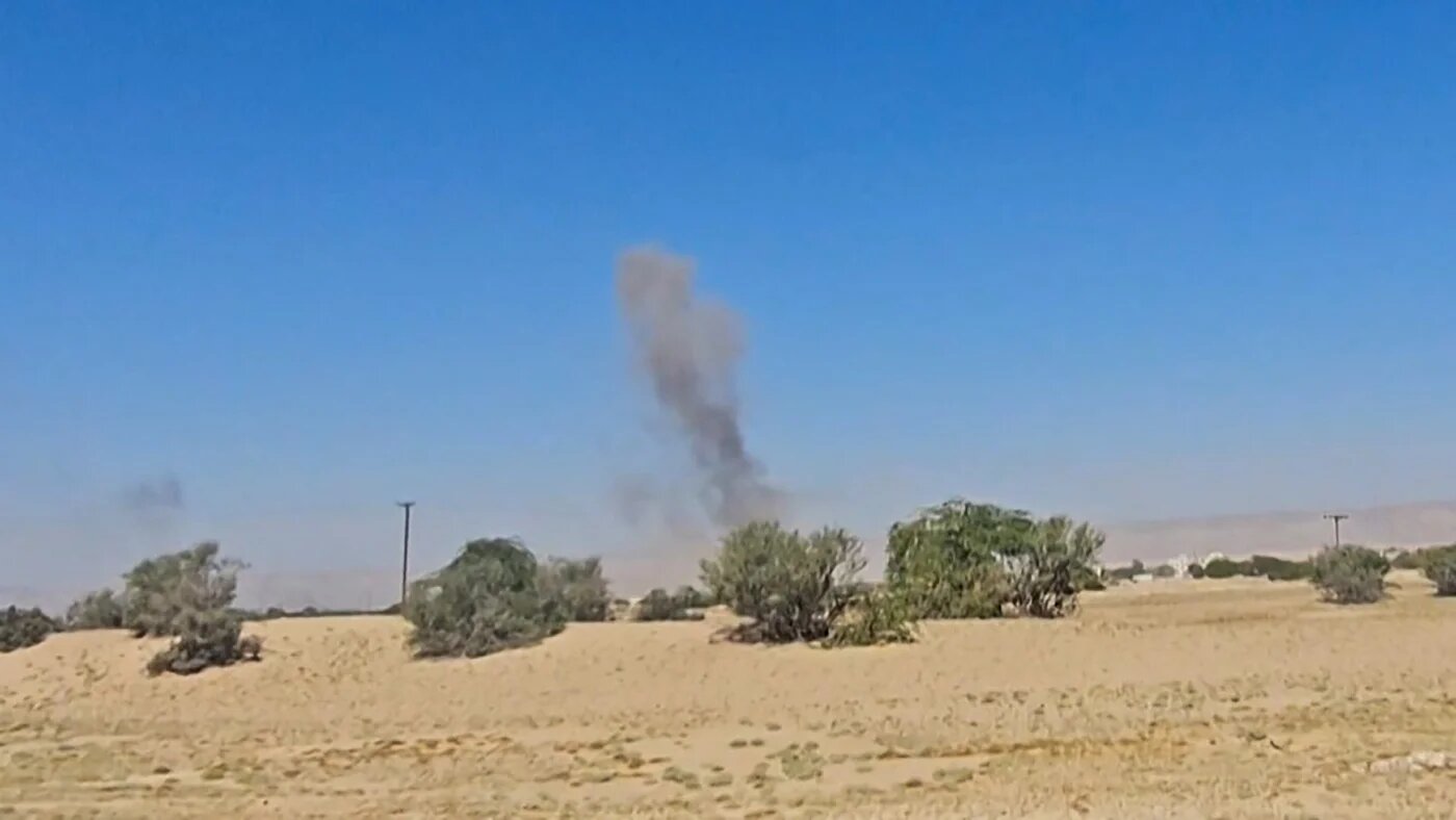 This image grab from AFPTV footage shows smoke billowing after air strikes killed seven people in southeastern Yemen (AFP)