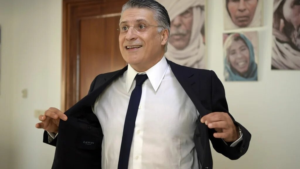 Le président du parti Qalb Tounes serait entré « illégalement » en Algérie avec son frère, autrement dit, sans passer par les postes-frontières (AFP/Fethi Belaïd)