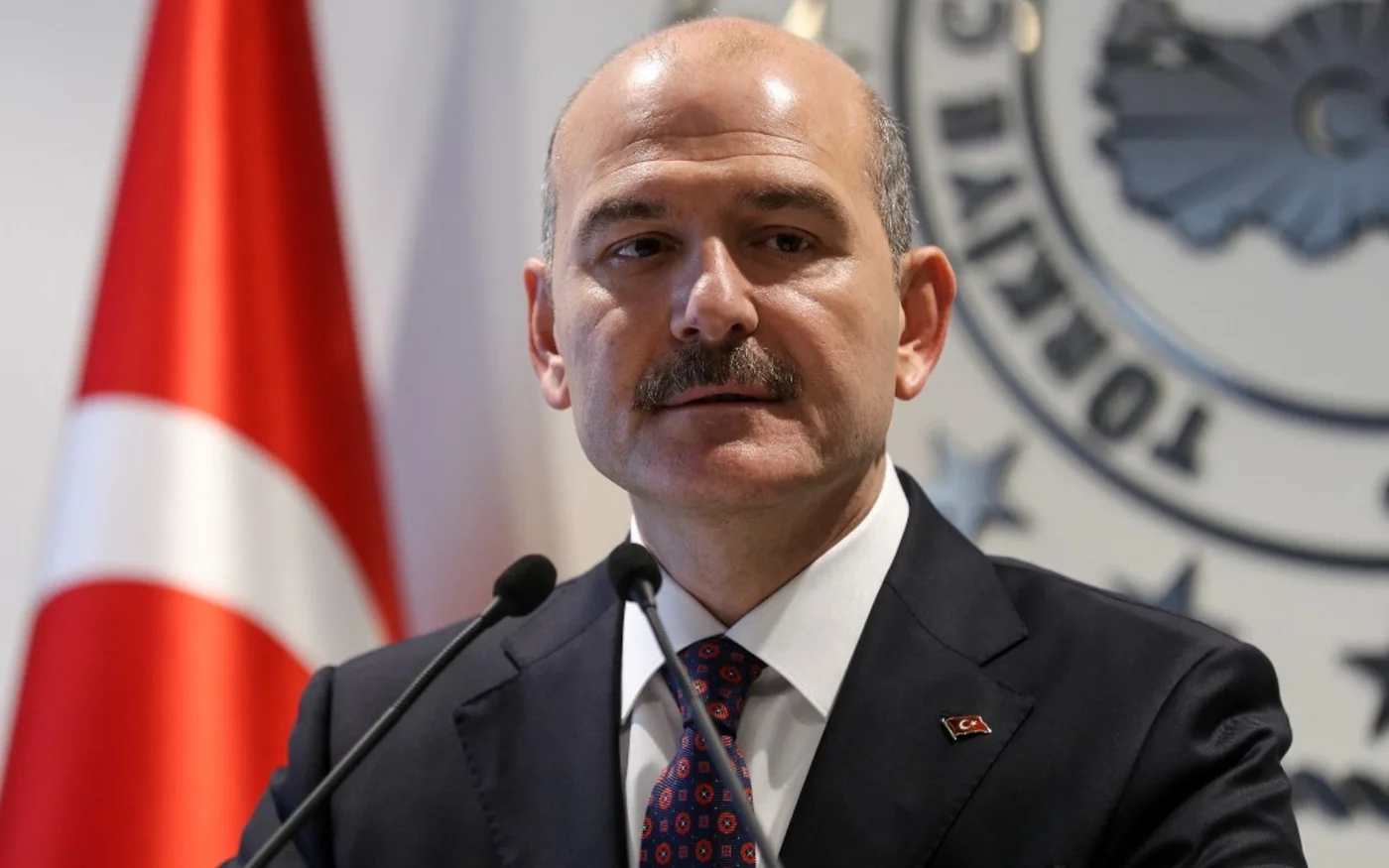 Sedat Peker accuse Süleyman Soylu (en photo) de fermer les yeux sur le trafic de drogue et affirme que son fils se sert du pouvoir de l’État à des fins d’extorsion (AFP/Adem Altan)