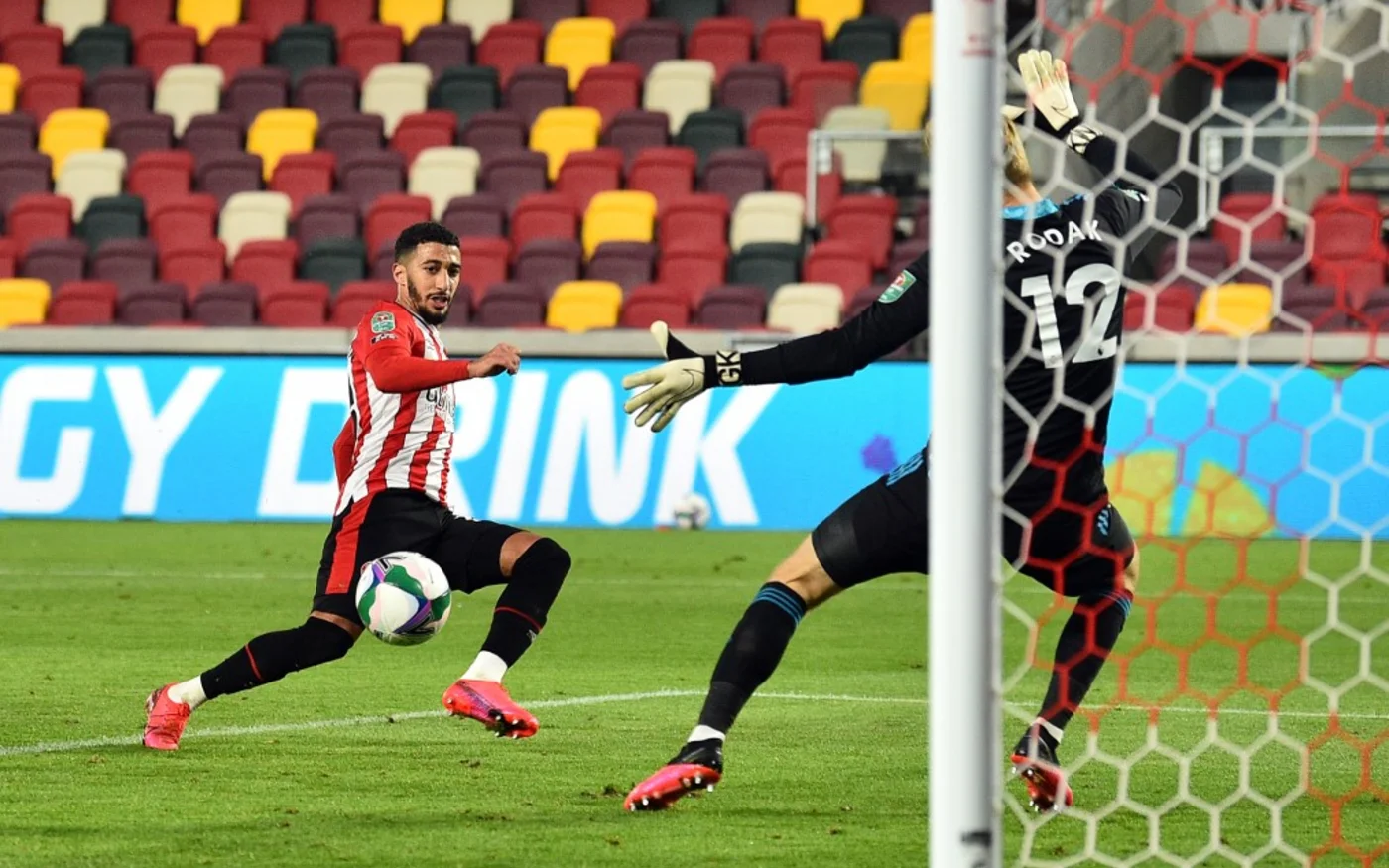 L’Algérien de 25 ans a été prêté avec option d’achat (30 millions d’euros) aux Hammers lors des tout derniers instants du mercato estival (AFP)