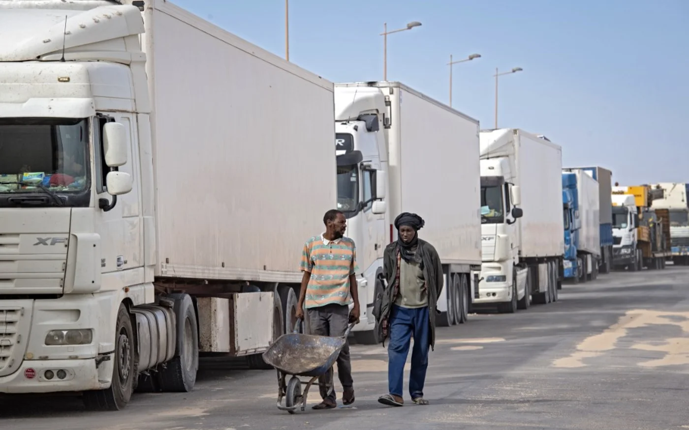 Quelque 200 camions empruntent quotidiennement la «&nbsp;Nationale 1&nbsp;» (AFP)