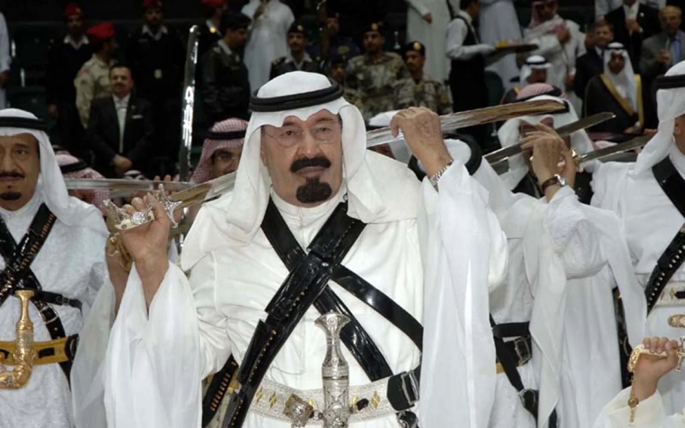 Une épouse du roi Abdallah, photographié ici en 2008, a témoigné que son mari avait soutenu financièrement Rifaat al-Assad jusqu’à son décès en 2015 (AFP)