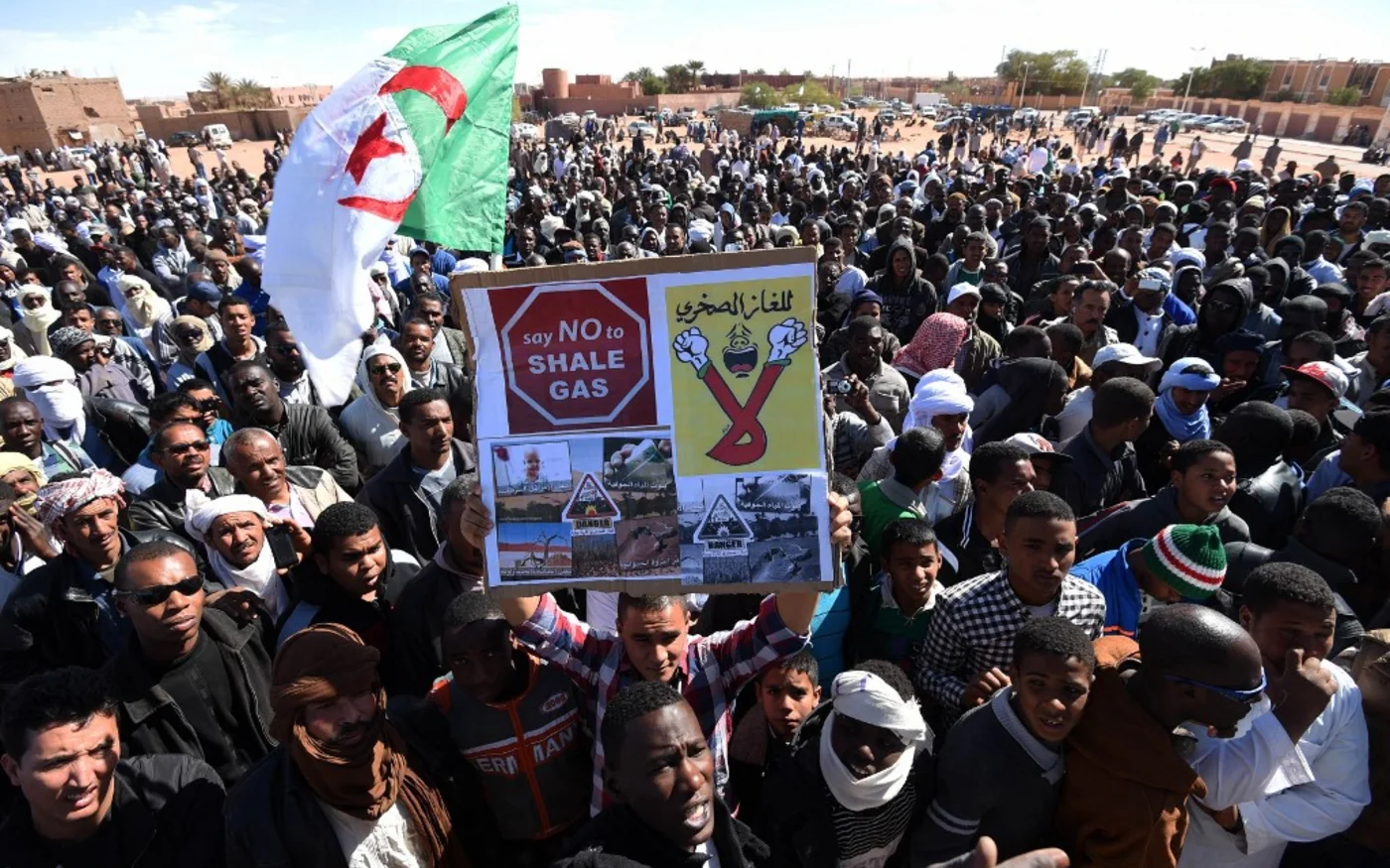 Les projets de forage de gaz de schiste avaient été suspendus en 2015 dans la foulée de mobilisations dans la région d’In Salah (AFP)