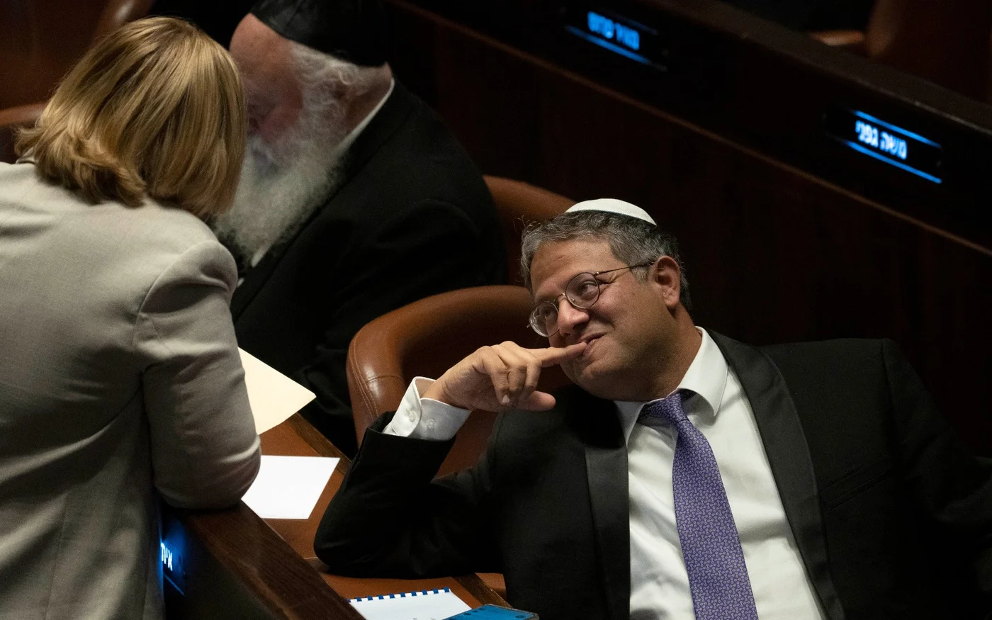 Itamar Ben-Gvir à la Knesset à Jérusalem, le 13 décembre (AP)