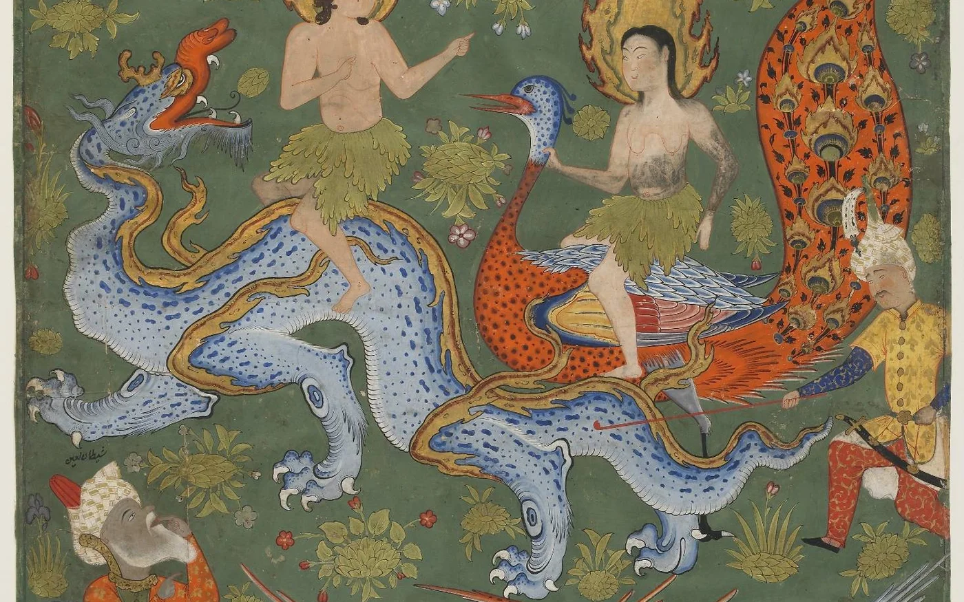 Iblis, djinn élevé parmi les anges après avoir été capturé lors d’une bataille sur terre survenue avant l’existence des humains (Livre des présages/domaine public)