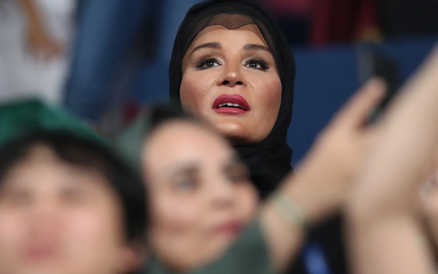 Cheikha Moza bint Nasser au stade international Khalifa à Doha, le 4 octobre 2019 (AFP) 