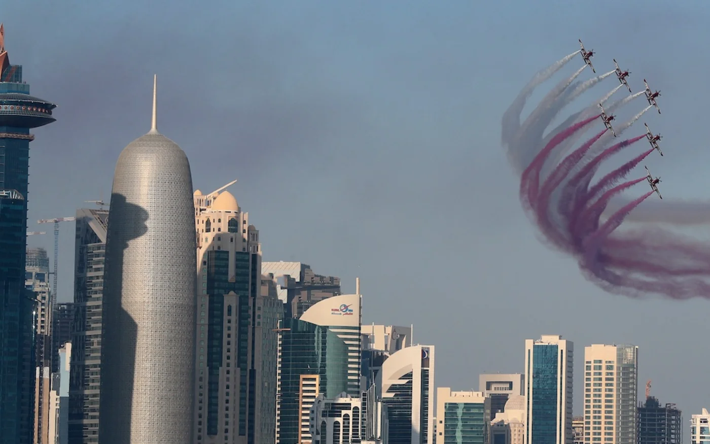 Défilé militaire pour marquer la célébration de la fête nationale du Qatar, à Doha, le 18 décembre 2018 (AFP)