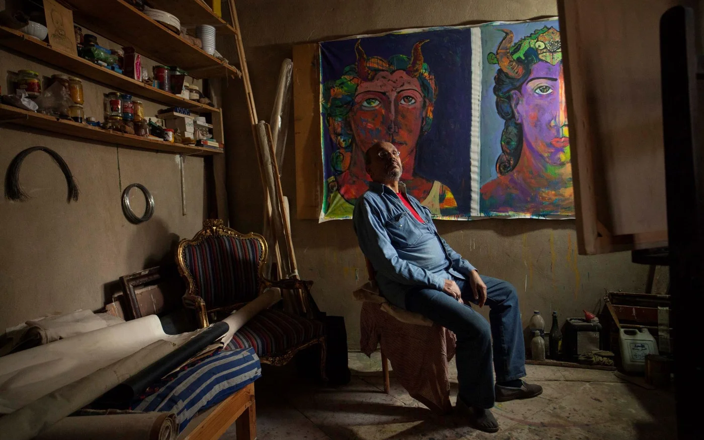 La transformation du quartier du centre-ville a rebuté l’artiste Omar al-Fayoumi (MEE/Xenia Nikolskaya)