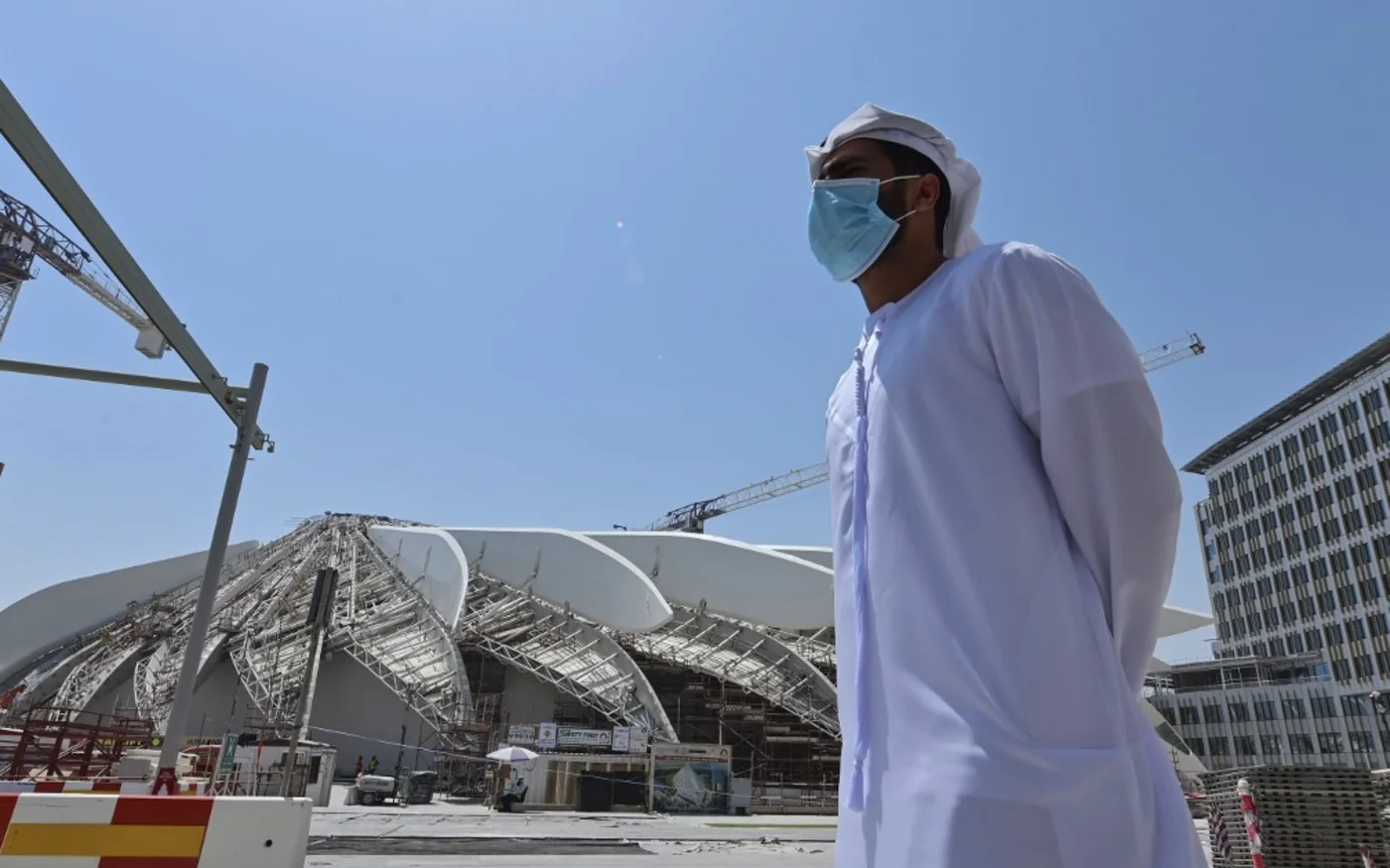 Le site de l'Expo 2020 en construction, à Dubaï, le 14 juin 2020 (AFP)