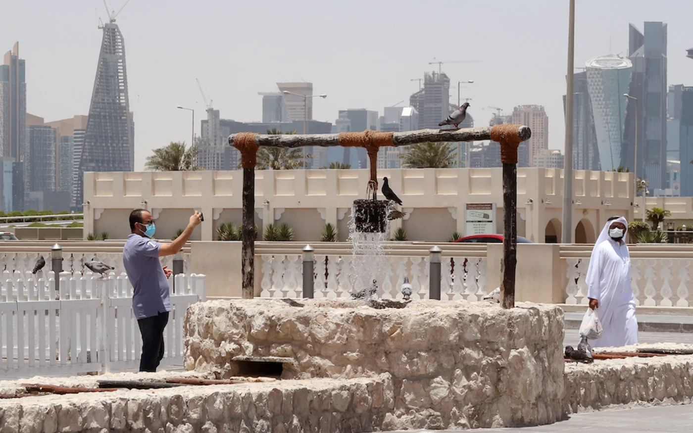 Souq Waqif, à Doha, le 17 mai 2020 (AFP)