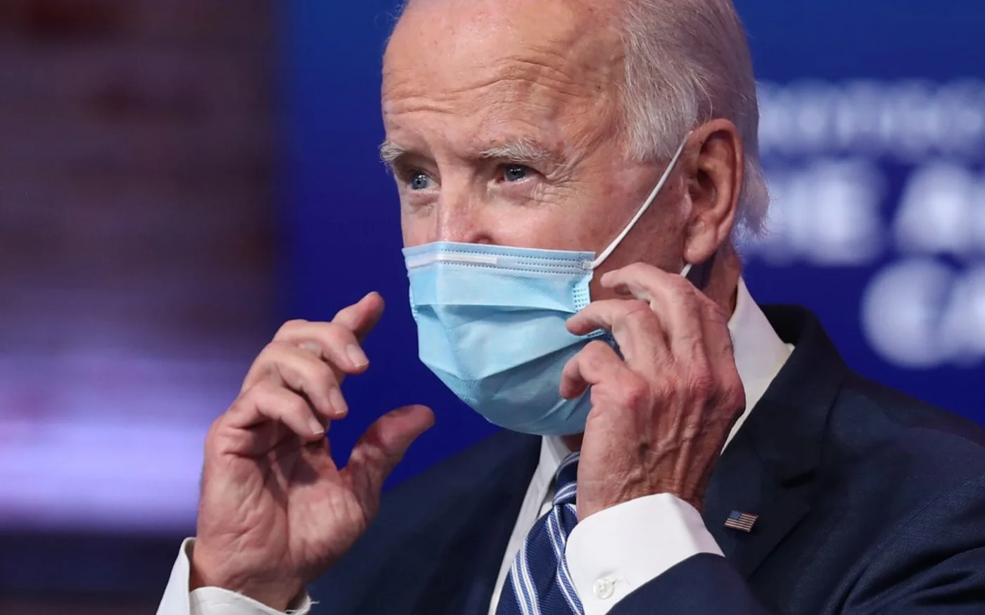 Le président élu américain Joe Biden s’adresse aux médias dans le Delaware le 10 novembre (AFP)