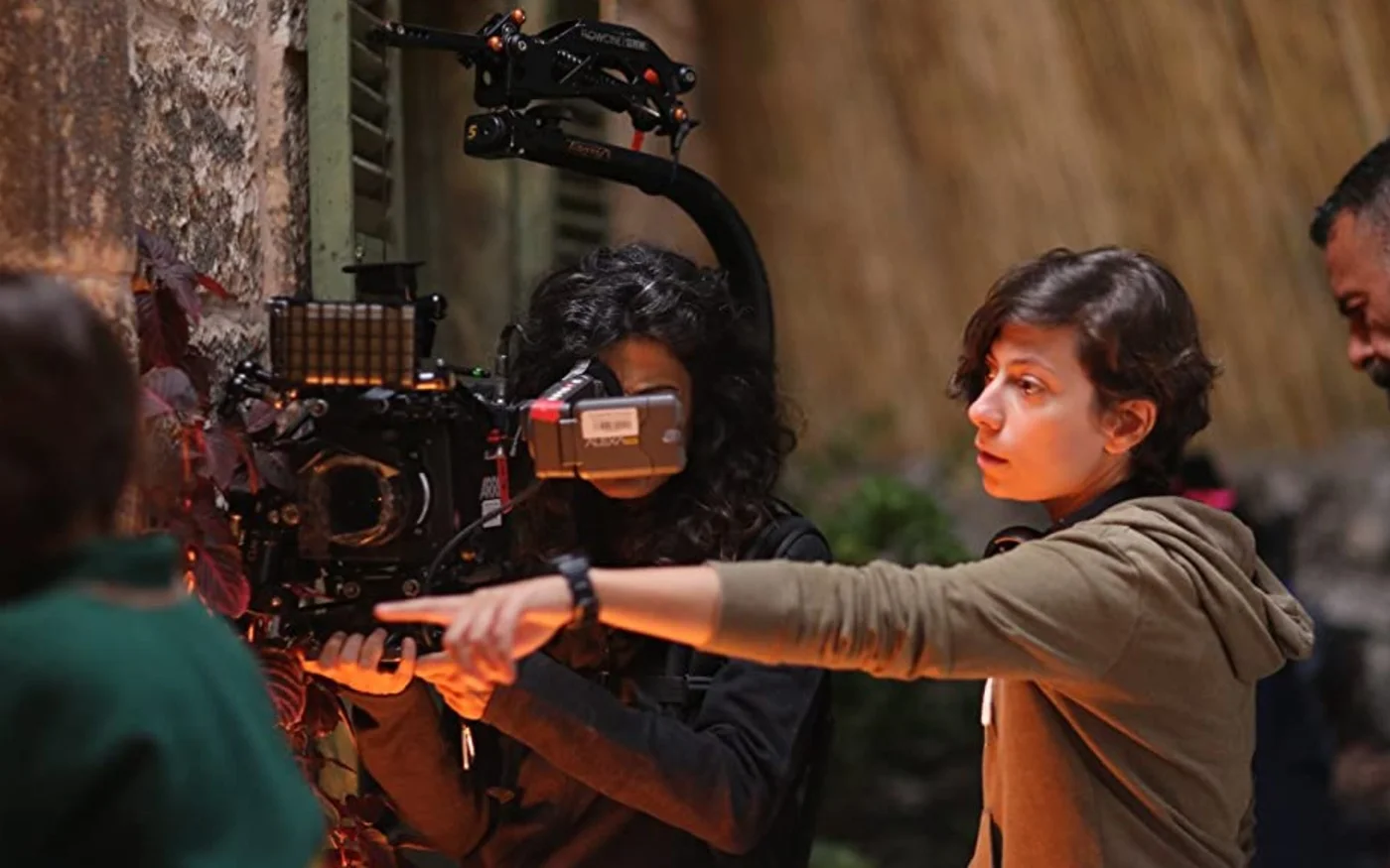 Darin Sallam sur le tournage de Farha (IMDB)