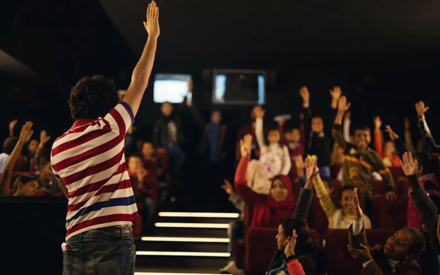 Discussion après la projection d'un film à la salle Zawya au Caire (Lou Mamalet)