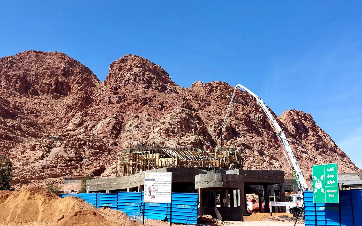 Chantier à Sainte-Catherine, en mars 2022 (Yasmine al-Kashef)