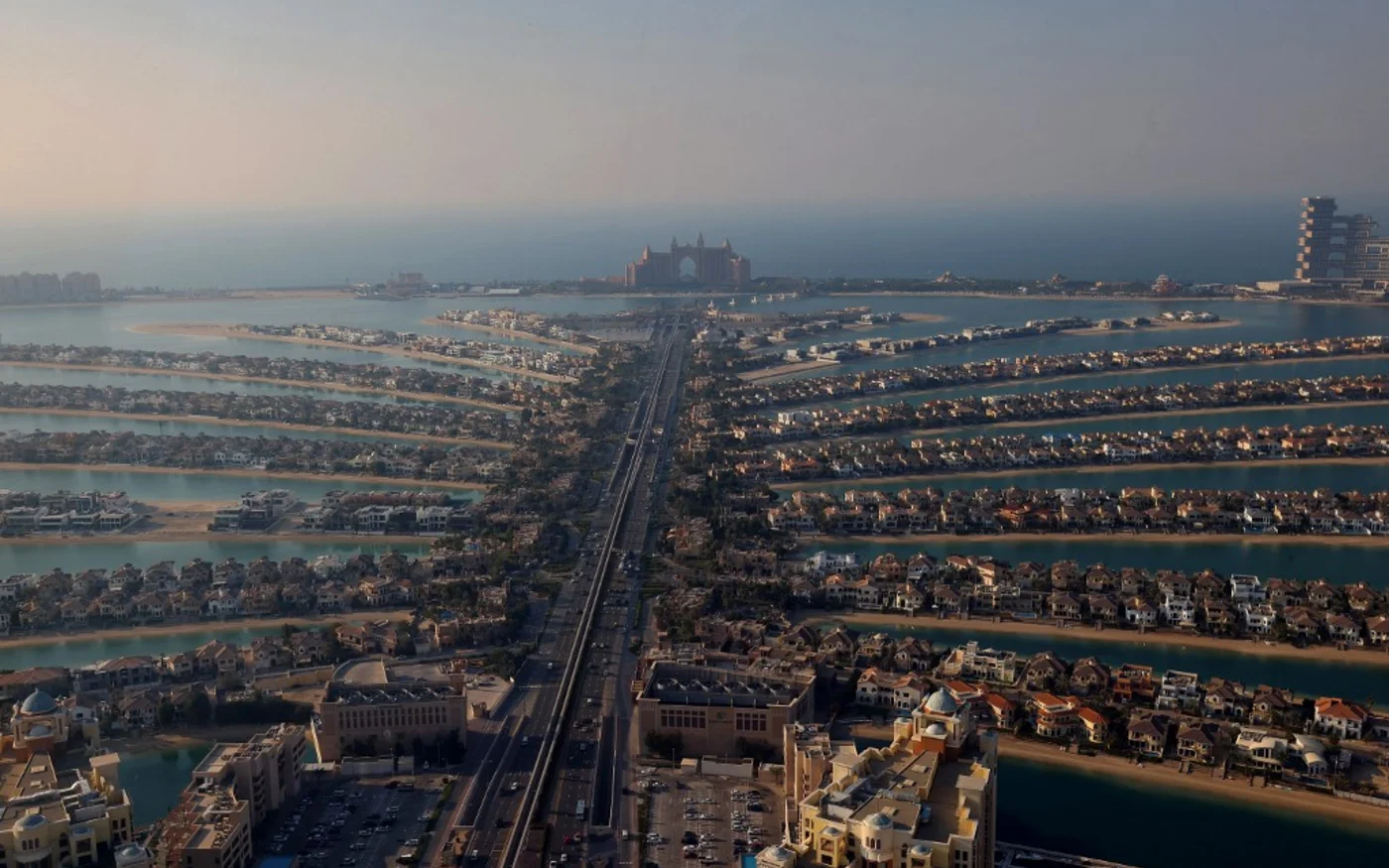 Vue sur&nbsp;l’archipel de Palm Jumeirah&nbsp;à Dubaï&nbsp;(AFP/Giuseppe Cacace)