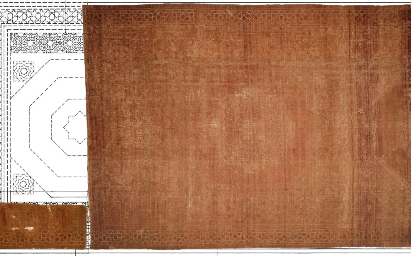 Reconstruction d’un tapis du Generalife à Grenade (photo fournie/Purificación Marinetto)