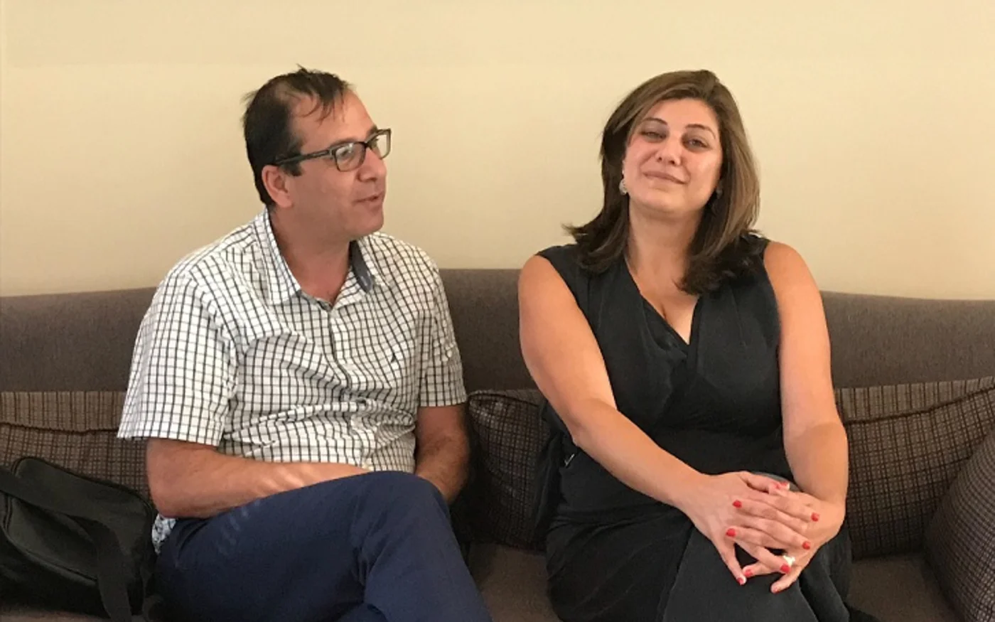 Jihad Abu Rayya, avocat et militant politique, et son épouse, la psychologue Hazar Hijazi (MEE)