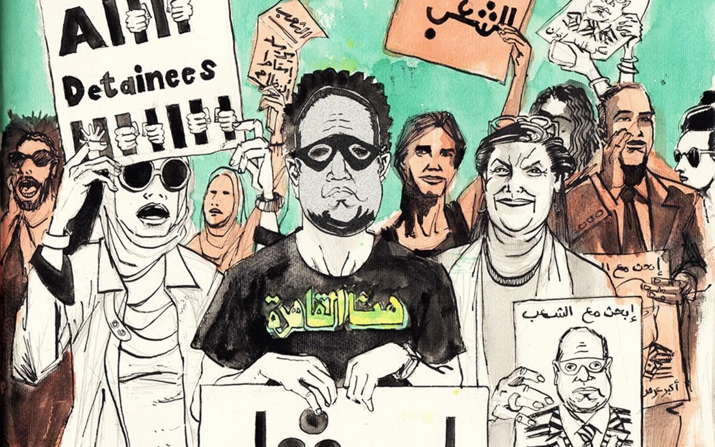 « Tout ce que veut le peuple est possible, mais seulement s’il le désire suffisamment fort » (illustration de Ganzeer)