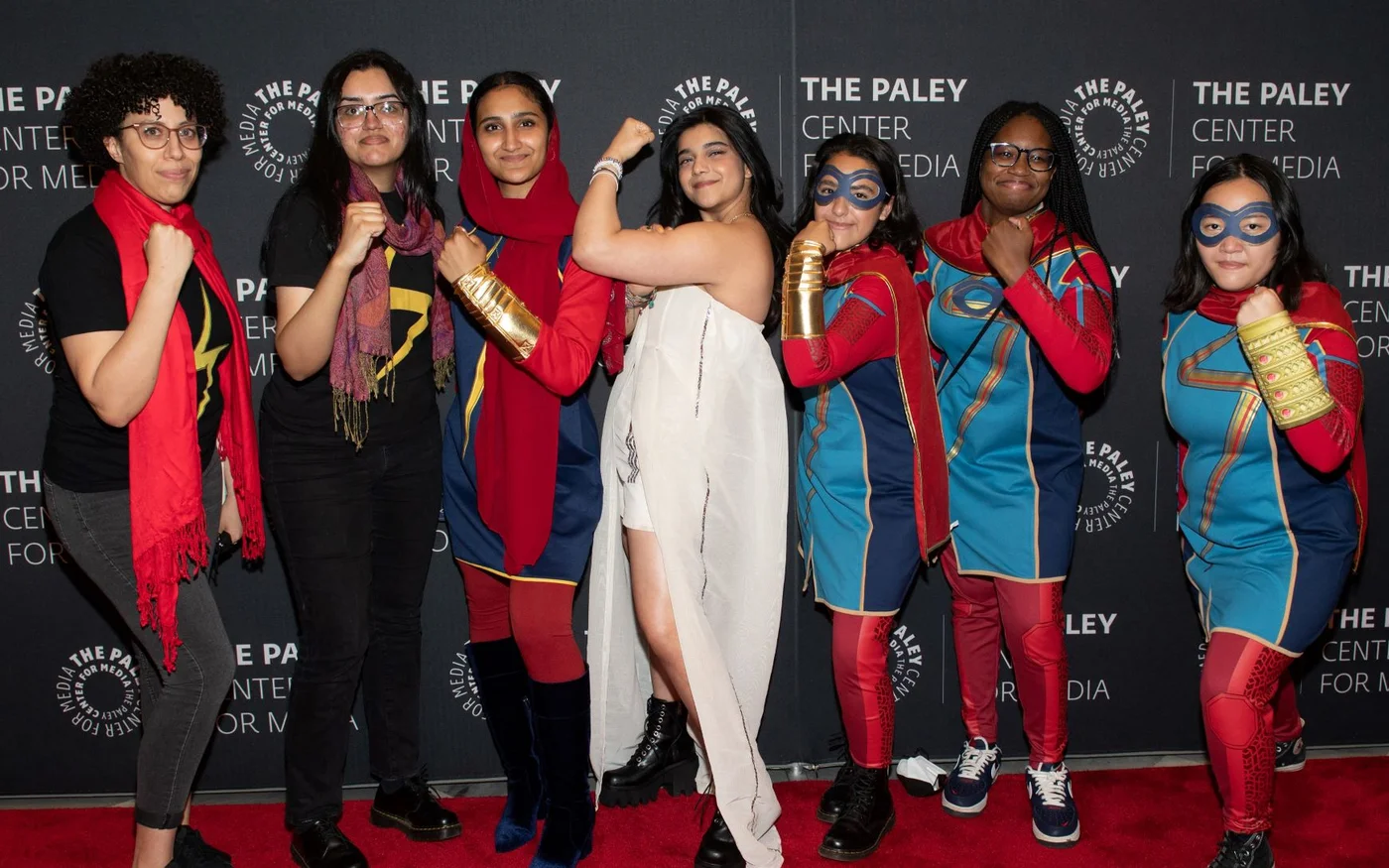 Iman Vellani, star de Miss Marvel, assiste à une projection de la série à New York (AFP/Noam Galai)