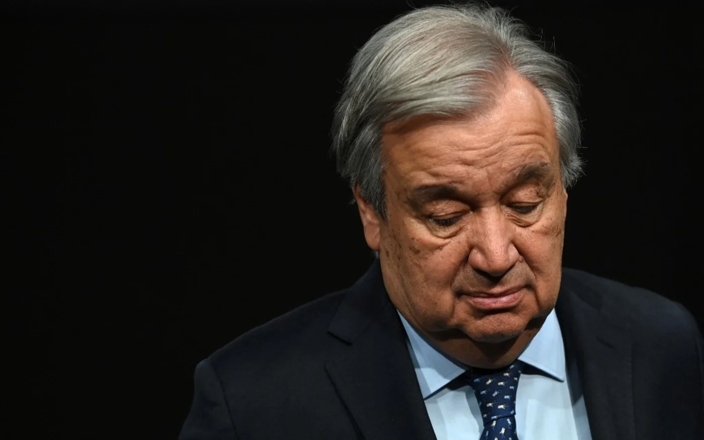 «&nbsp;Face à l’affaiblissement des mécanismes de gouvernance mondiale [comme l’ONU, représenté sur la photo par António Guterres], les pays du Moyen-Orient reconnaissent de plus en plus la nécessité de trouver des solutions ancrées dans la région&nbsp;» - Sansom Milton (AFP/Andrea Renault)