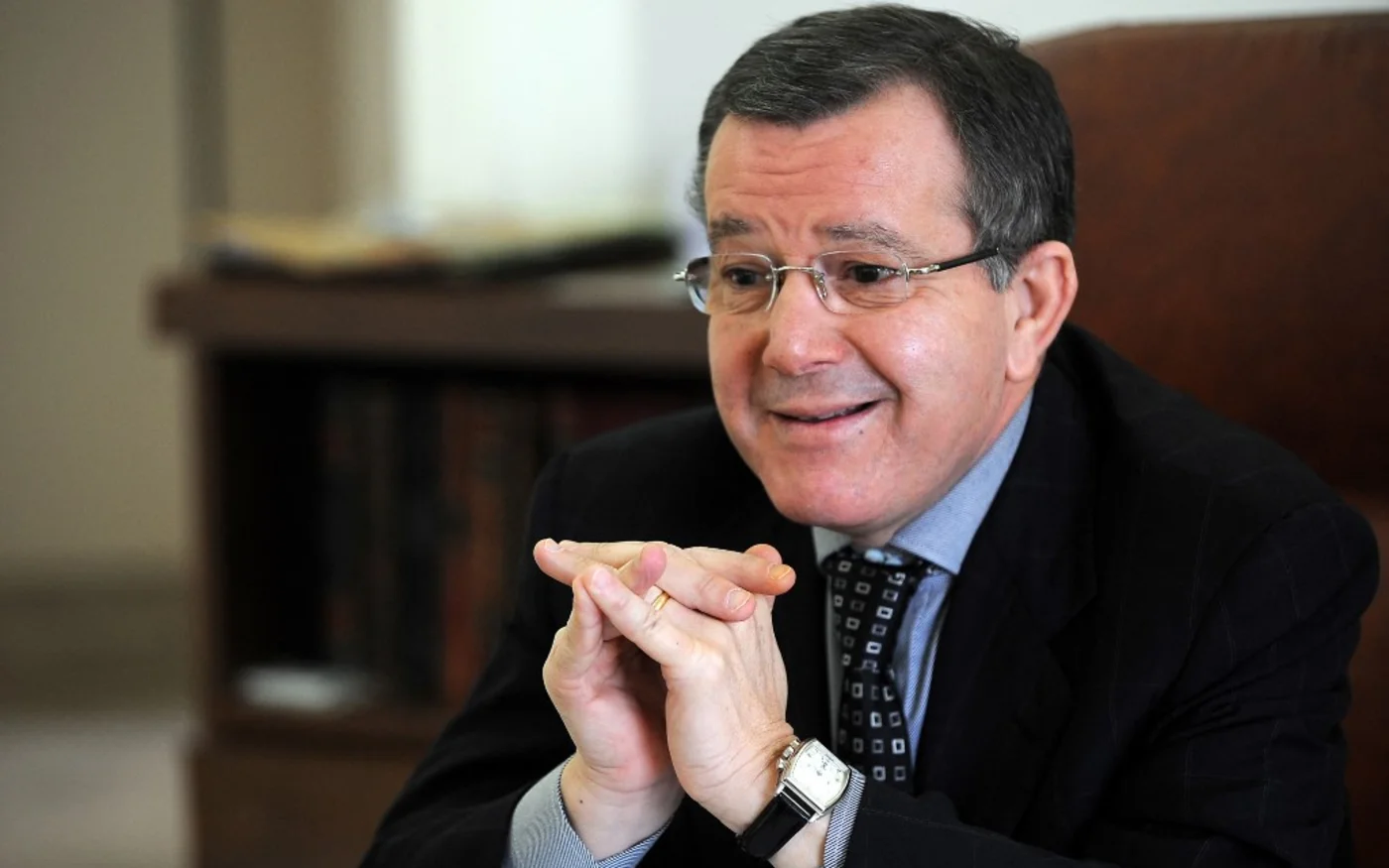 Homme de l’ombre, Kamel Eltaïef, 68 ans, est vu par de nombreux Tunisiens comme l’un des symboles de la corruption depuis les années de Ben Ali (AFP/Fethi Belaid)