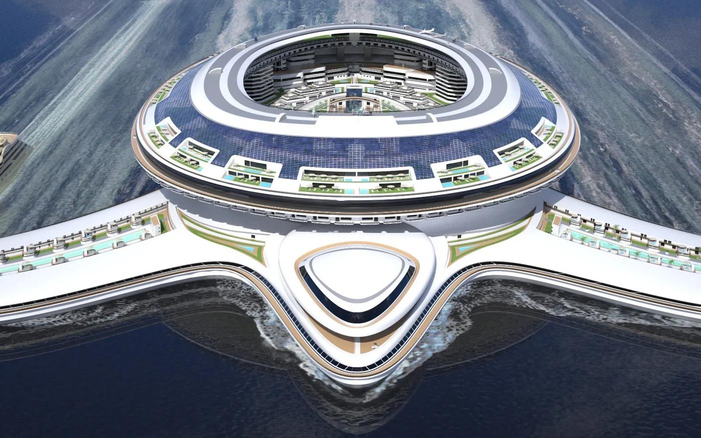 Ce térayacht de conception italienne pourrait être la plus grande structure flottante jamais construite (Lazzarini Design Studio)