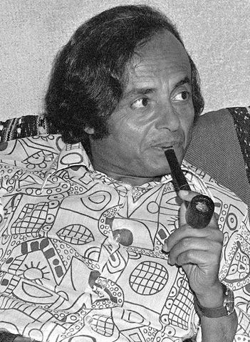 Photo showing Syrian poet Adonis in the early 1970s, who used to frequent Beirut bookshops after he moved there in the 60s (AFP)