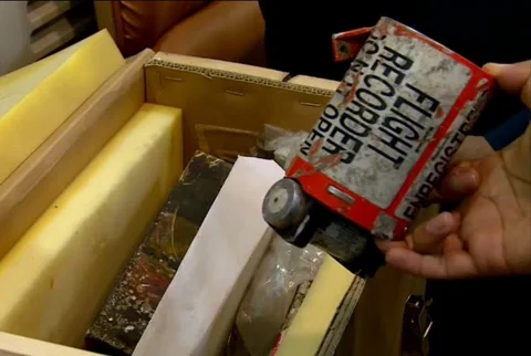  Footage from state-run Iran Press news agency on Friday appears to show PS752’s black box (AFP)