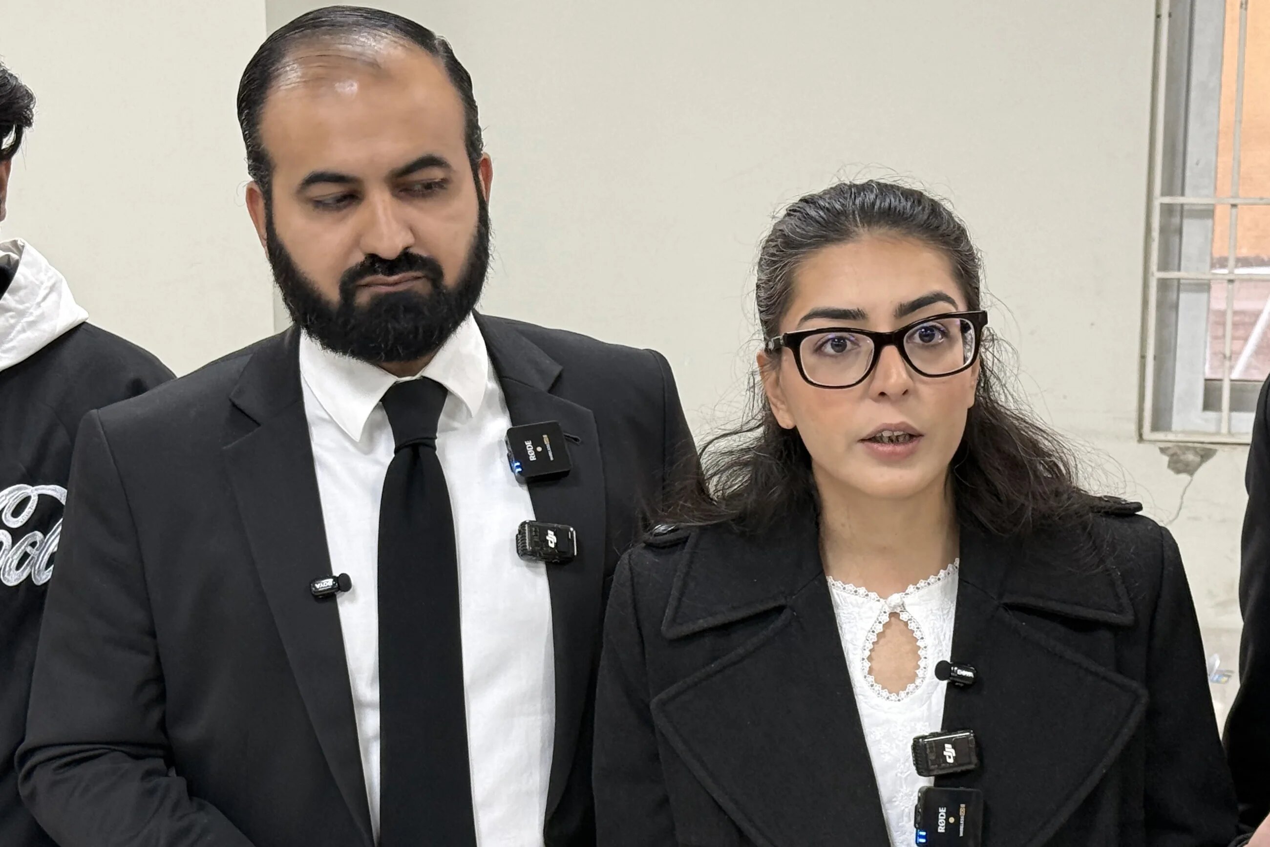 hows human rights lawyer Imaan Mazari (right) with her husband and Hadi Ali Chattha