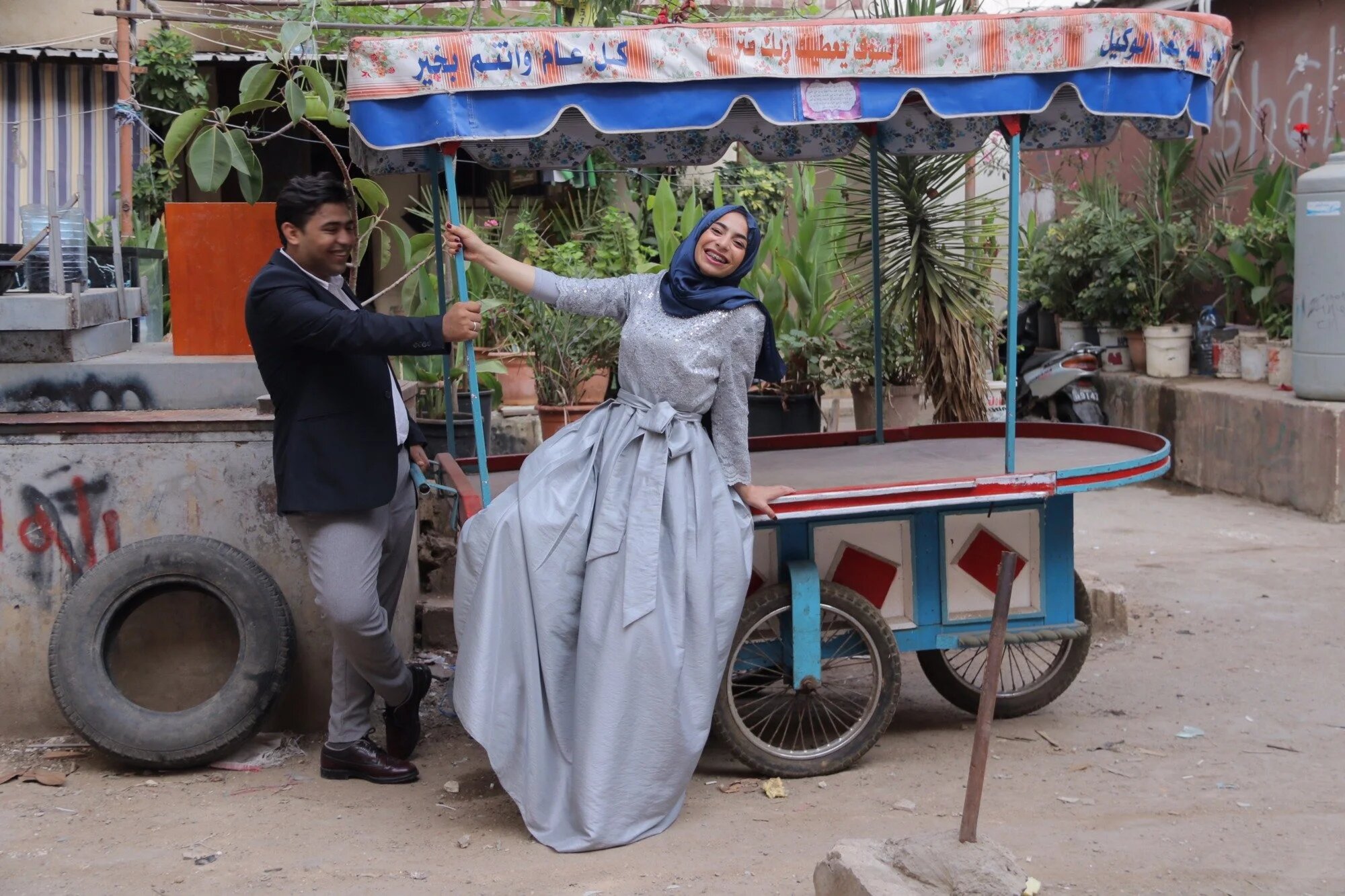Rayan Sokkar et son fiancé Samih Mahmoud (Photo fournie/Omar Ahmad)