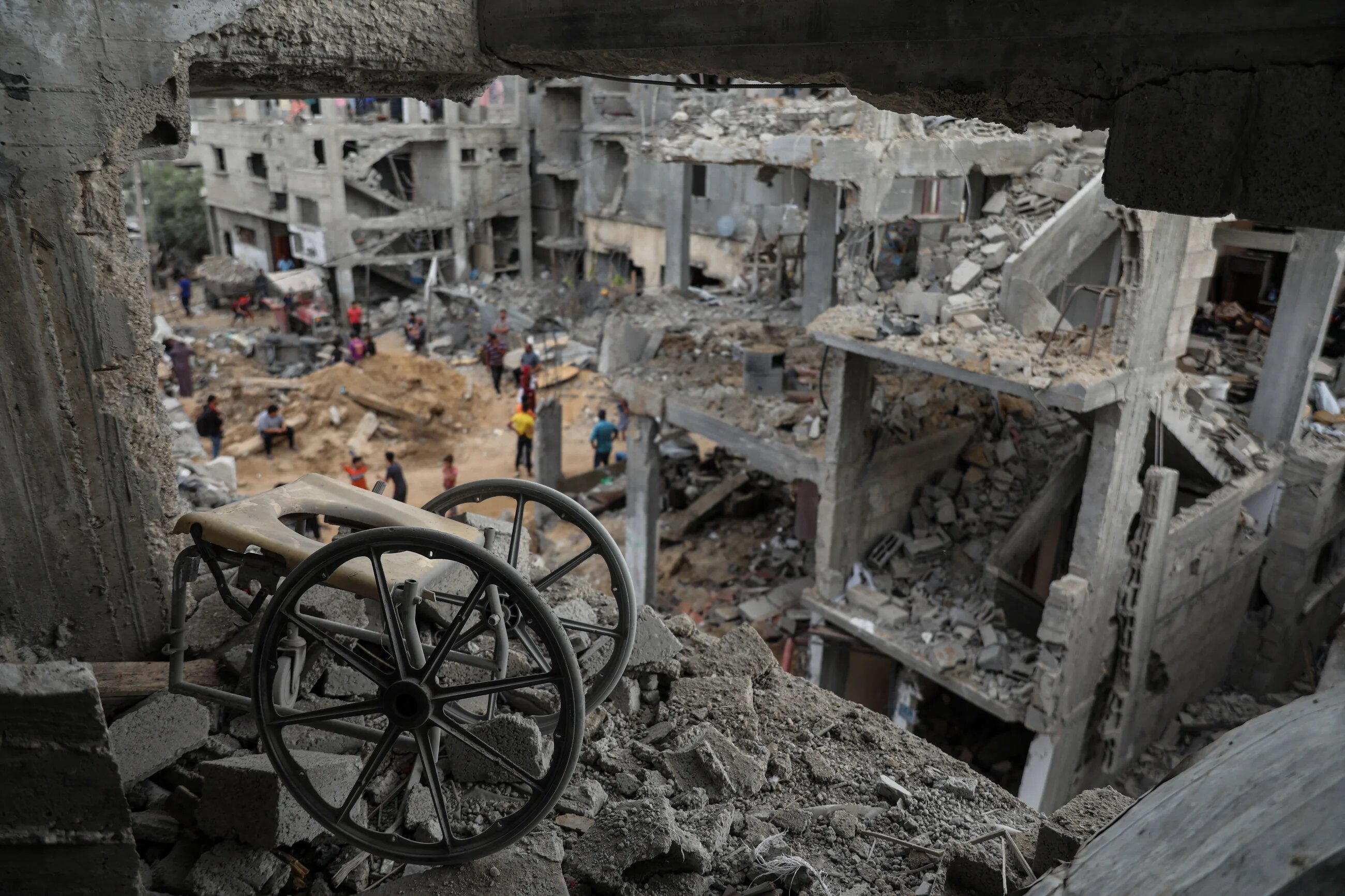 Israeli air strikes - which killed at least 243 Palestinians including including 66 children and 39 women - also wiped out entire residential buildings