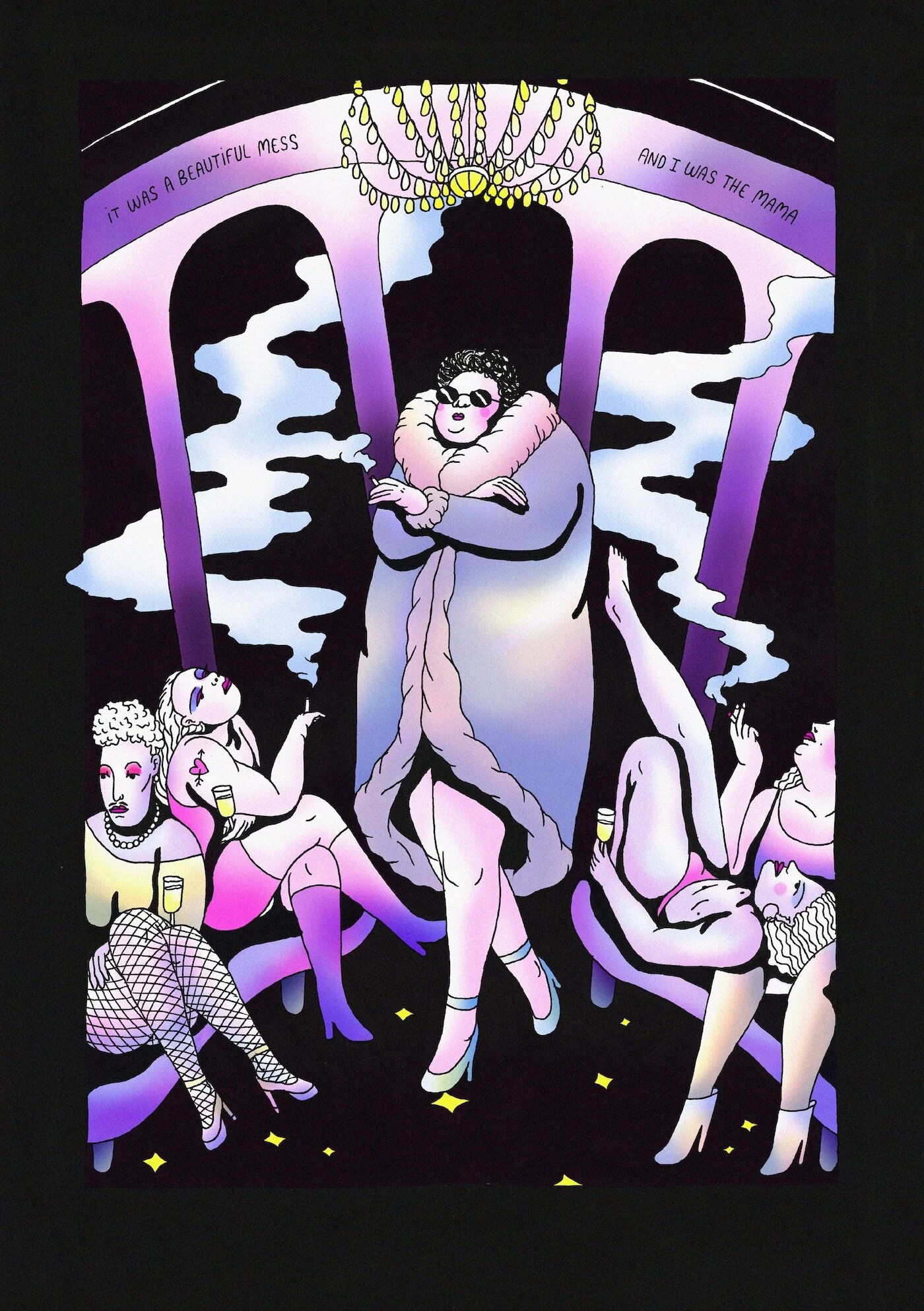 Léa Djeziri. Extrait colorisé de l’ouvrage Shift, ici et maintenant, 2019. Planche originale de bande dessinée, 21x29,7 cm. Collection de l’artiste © Léa Djeziri