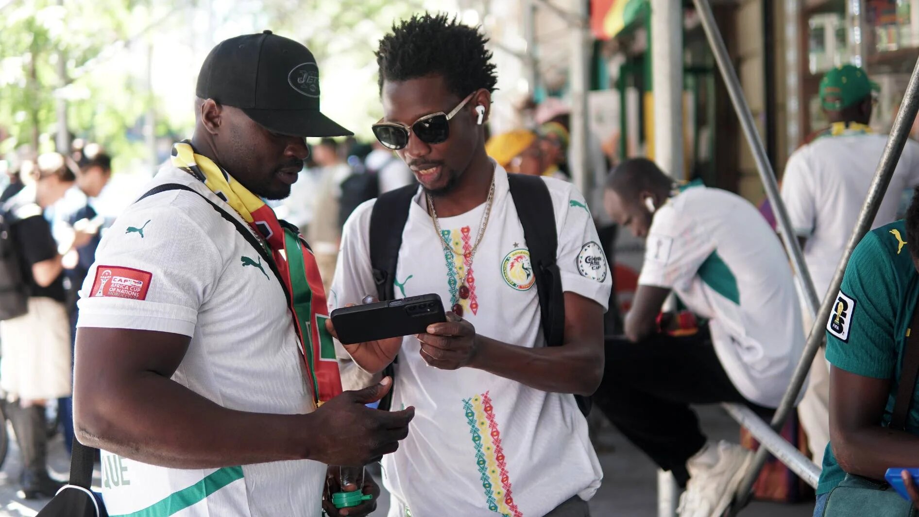 Senegalese football fans have travelled from across the United States to watch their team in action in New York. (Azad Essa/MEE)