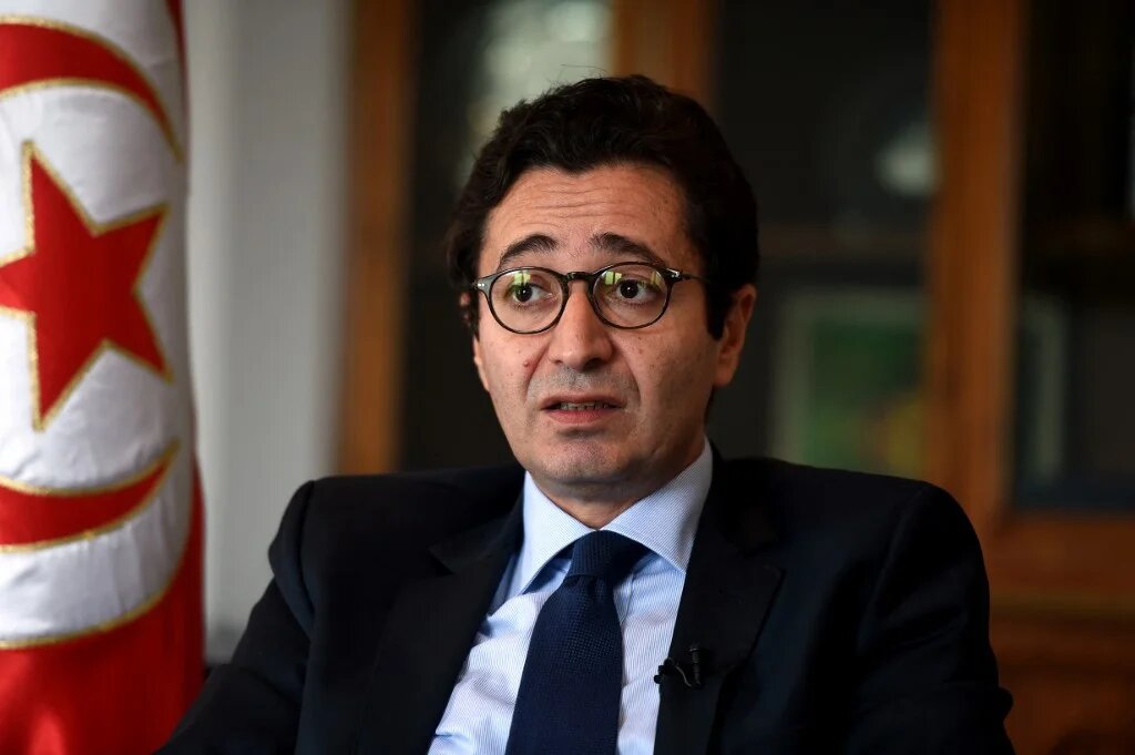 Fadhel Abdelkefi, président du parti Afek Tounes (libéral), ancien ministre de la Coopération et des Finances entre 2016 et 2018, a été empêché le 16 novembre de quitter le pays (AFP/Fethi Belaïd)