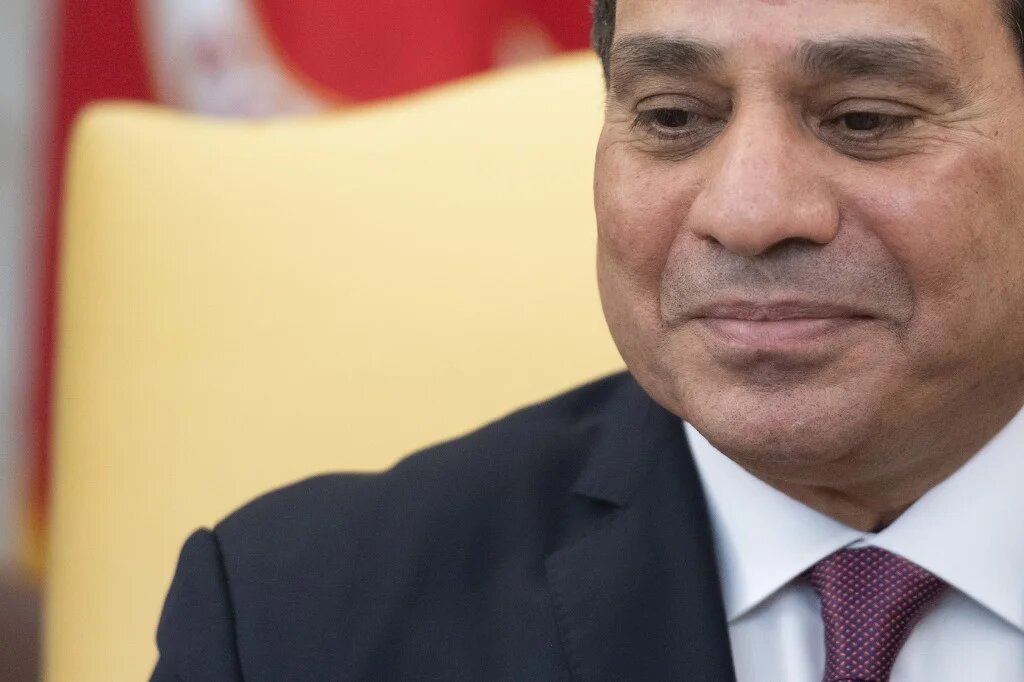 Le président égyptien Abdel Fattah al-Sissi lors de sa rencontre avec Donald Trump à Washington, en avril 2019 (AFP)