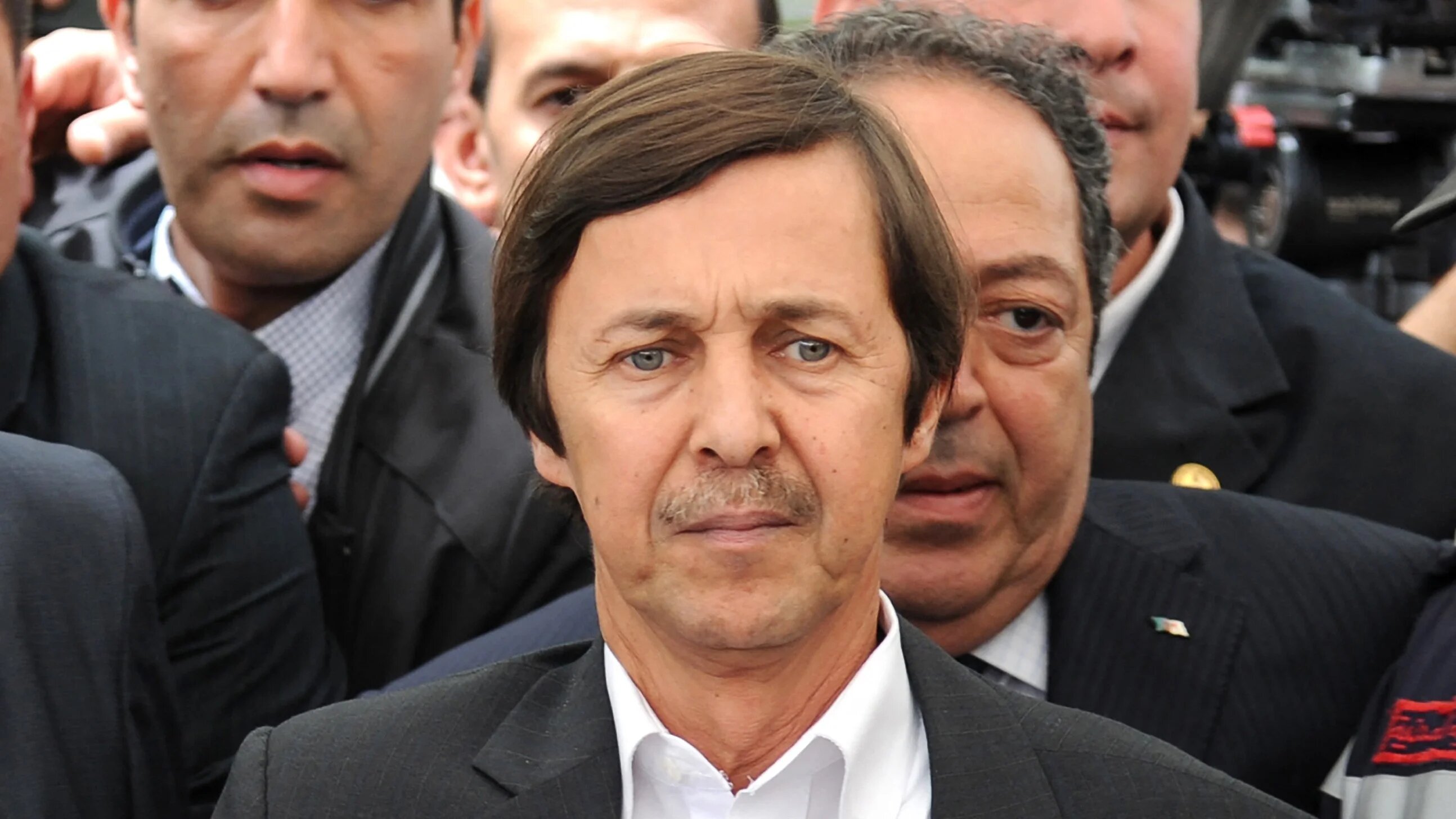 Said Bouteflika attends the funeral of late Algerian singer Warda Al-Jazairia in Algiers on 19 May 2012 (AFP)