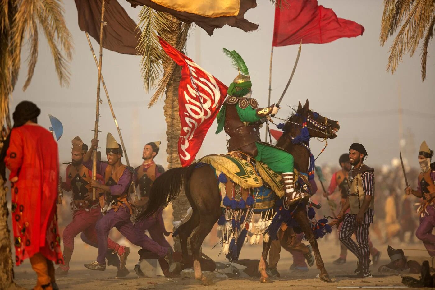 En Irak, des chiites reconstituent la bataille de Kerbala pendant le mois islamique de mouharram (AFP)