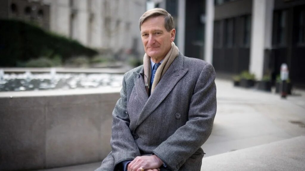 British politician and former attorney general Dominic Grieve poses for pictures outside the Old Bailey, in central London, on March 7, 2022.